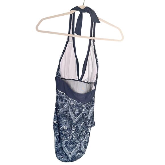 Venus Bohemian One-Piece Swimsuit in Denim Lace Size 12 F12 - Picture 3 of 11